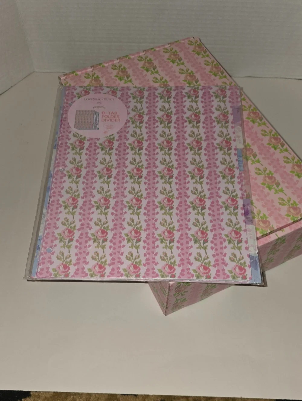 LoveShackFancy x Yoobi Blooming Heirloom 8-Tab Folder Divider set.